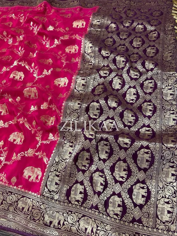 Soft_Banarasi_Lichi_Silk_Saree_with_Unstiched_Blouse_Piece
