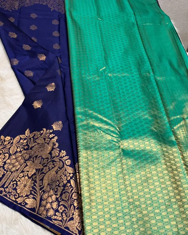 Soft_Banarasi_Lichi_Silk_Saree_with_Unstiched_Blouse_Piece