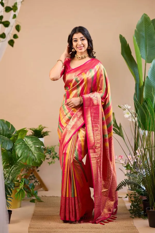 Soft_Banarasi_Lichi_Silk_Saree_with_Unstiched_Blouse_Piece