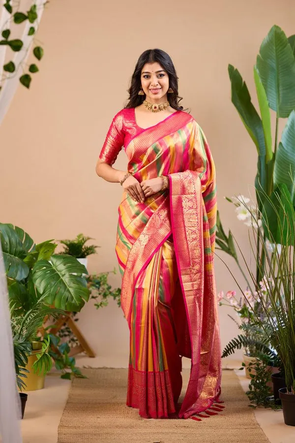 Soft_Banarasi_Lichi_Silk_Saree_with_Unstiched_Blouse_Piece