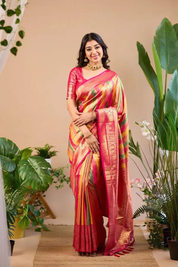 Soft_Banarasi_Lichi_Silk_Saree_with_Unstiched_Blouse_Piece