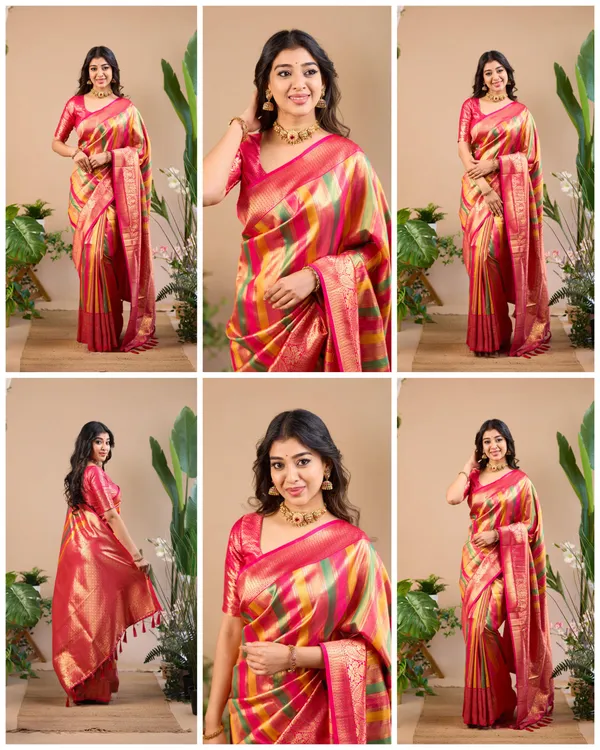 Soft_Banarasi_Lichi_Silk_Saree_with_Unstiched_Blouse_Piece