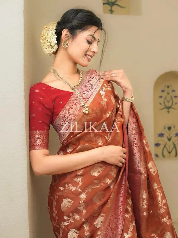 Soft_Banarasi_Lichi_Silk_Saree_with_Unstiched_Blouse_Piece