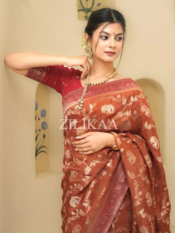 Soft_Banarasi_Lichi_Silk_Saree_with_Unstiched_Blouse_Piece