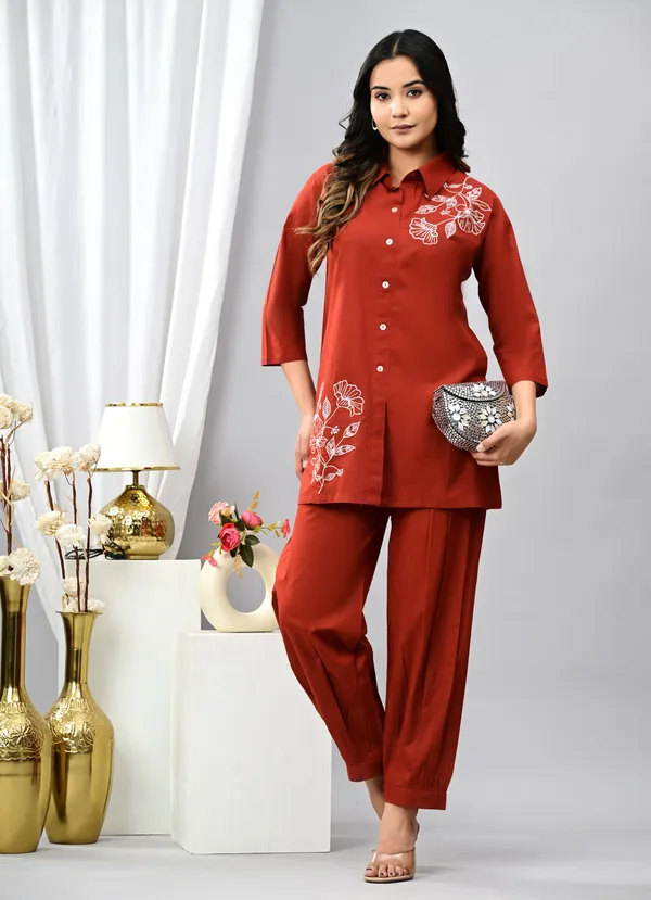 Classic_Maroon_Cotton_Coord_Set_with_Elegant_White_Embroidery