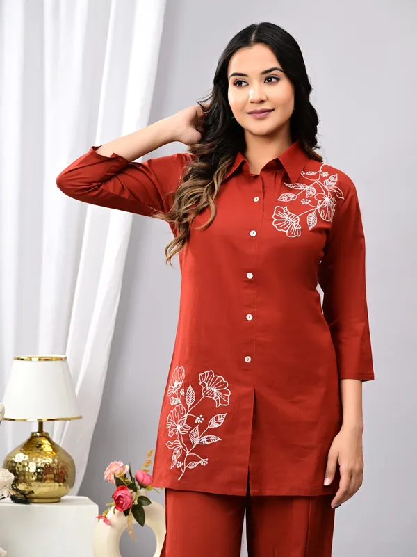 Classic_Maroon_Cotton_Coord_Set_with_Elegant_White_Embroidery