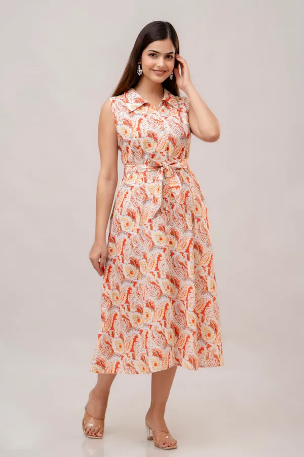 100%_Cotton_Dress_with_Belt_&_Pockets_-_Perfect_for_Office