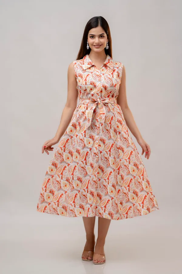 100%_Cotton_Dress_with_Belt_&_Pockets_-_Perfect_for_Office