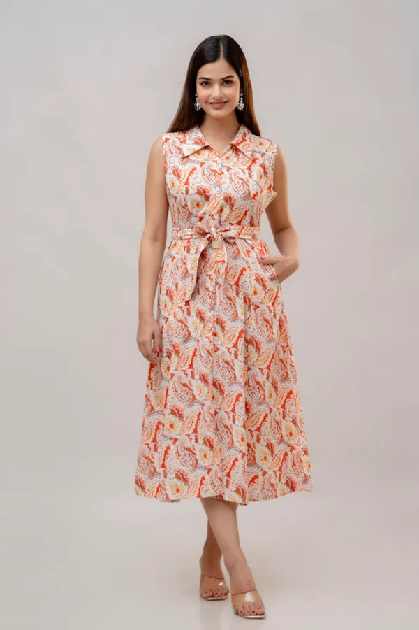 100%_Cotton_Dress_with_Belt_&_Pockets_-_Perfect_for_Office
