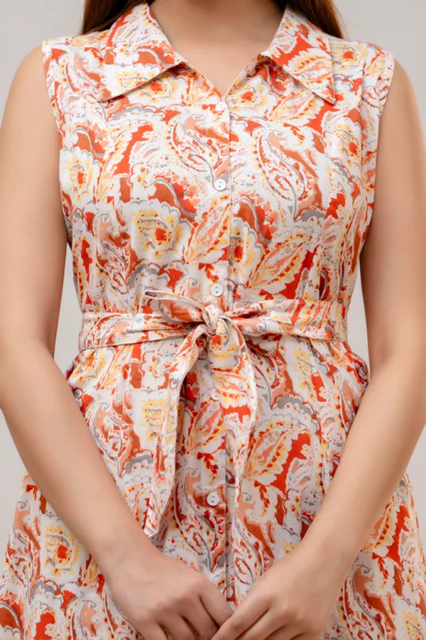100%_Cotton_Dress_with_Belt_&_Pockets_-_Perfect_for_Office