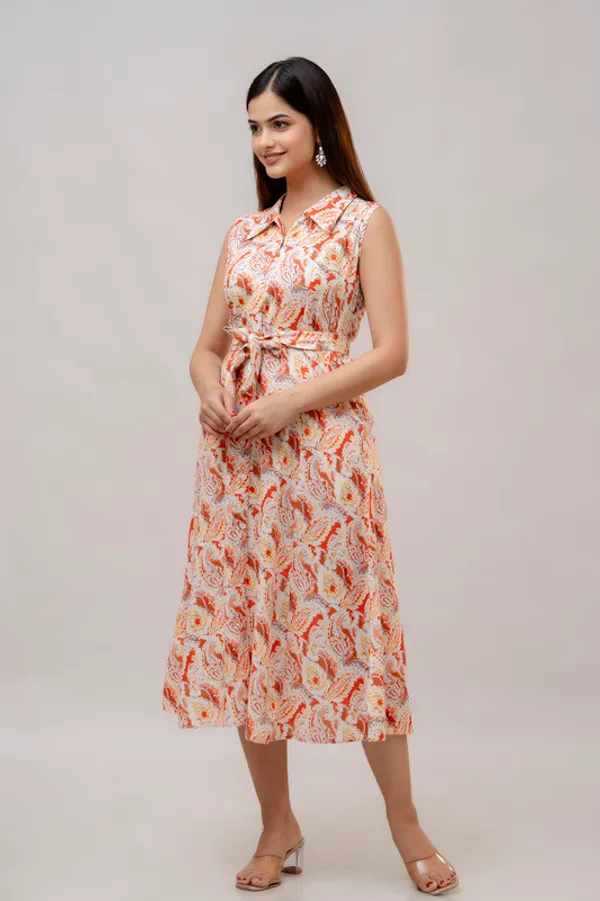 100%_Cotton_Dress_with_Belt_&_Pockets_-_Perfect_for_Office