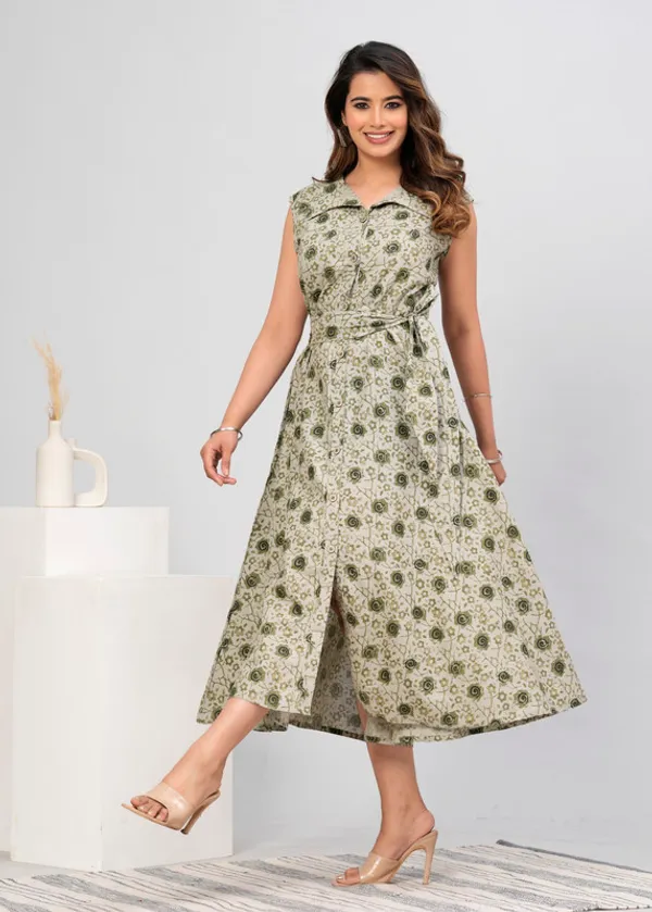 100%_Cotton_Dress_with_Belt_&_Pockets_-_Perfect_for_Office