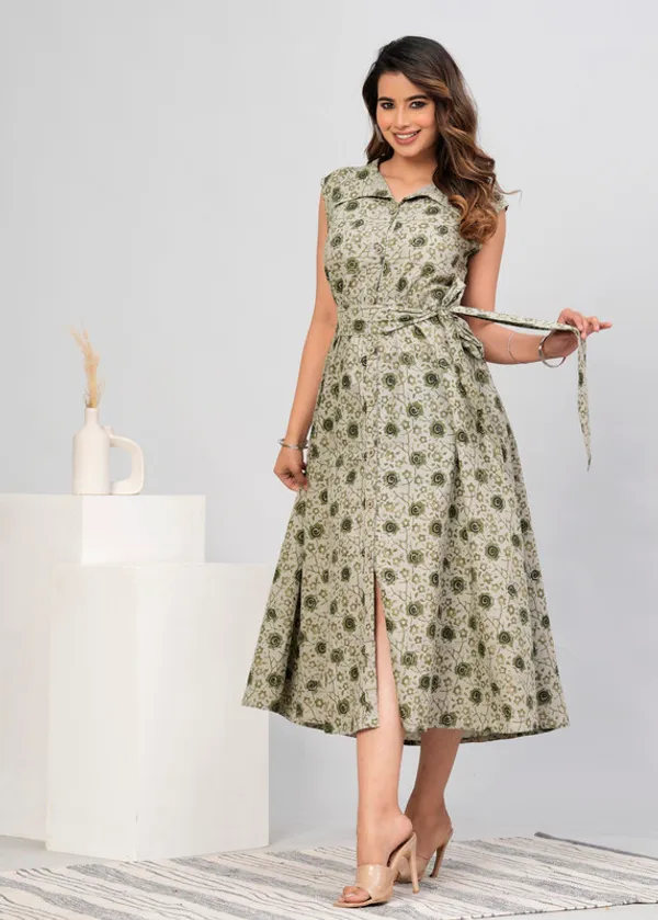 100%_Cotton_Dress_with_Belt_&_Pockets_-_Perfect_for_Office