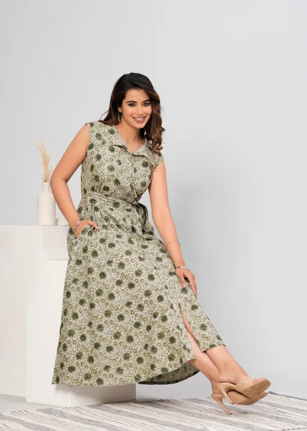 100%_Cotton_Dress_with_Belt_&_Pockets_-_Perfect_for_Office
