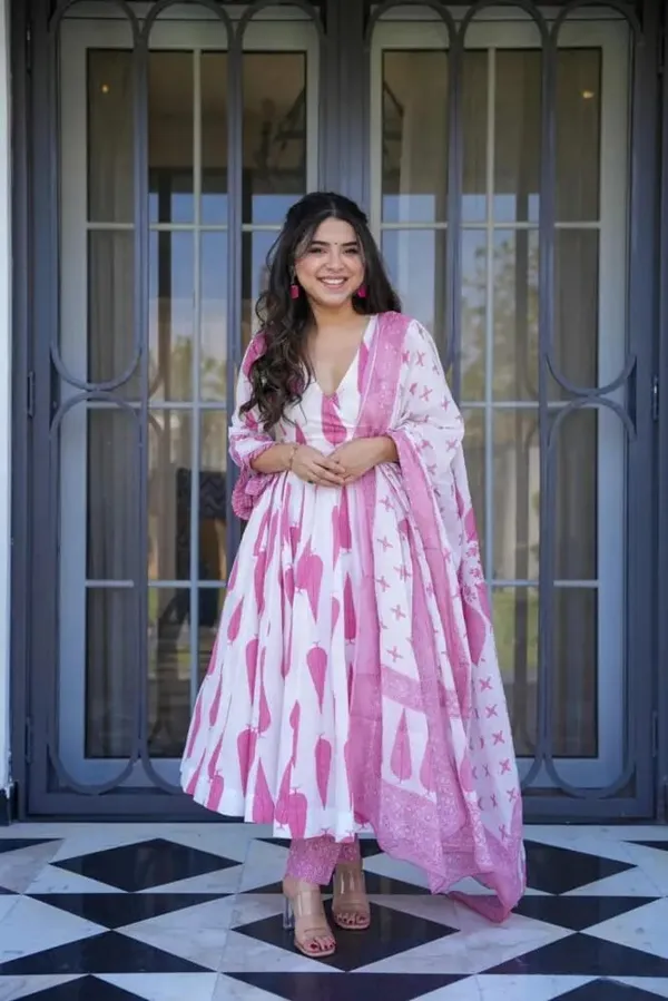 Fabindia kurti HAZZLE PURPLE COTTON SET Price in India Buy