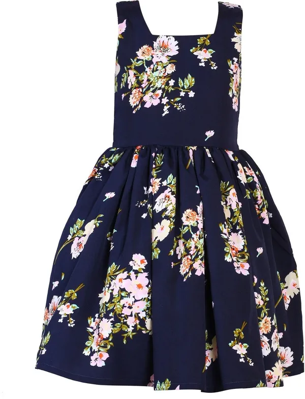 Multicolor_Crepe_Premium_A-_Line_Dress_For_Girls_(Pack_Of_2)