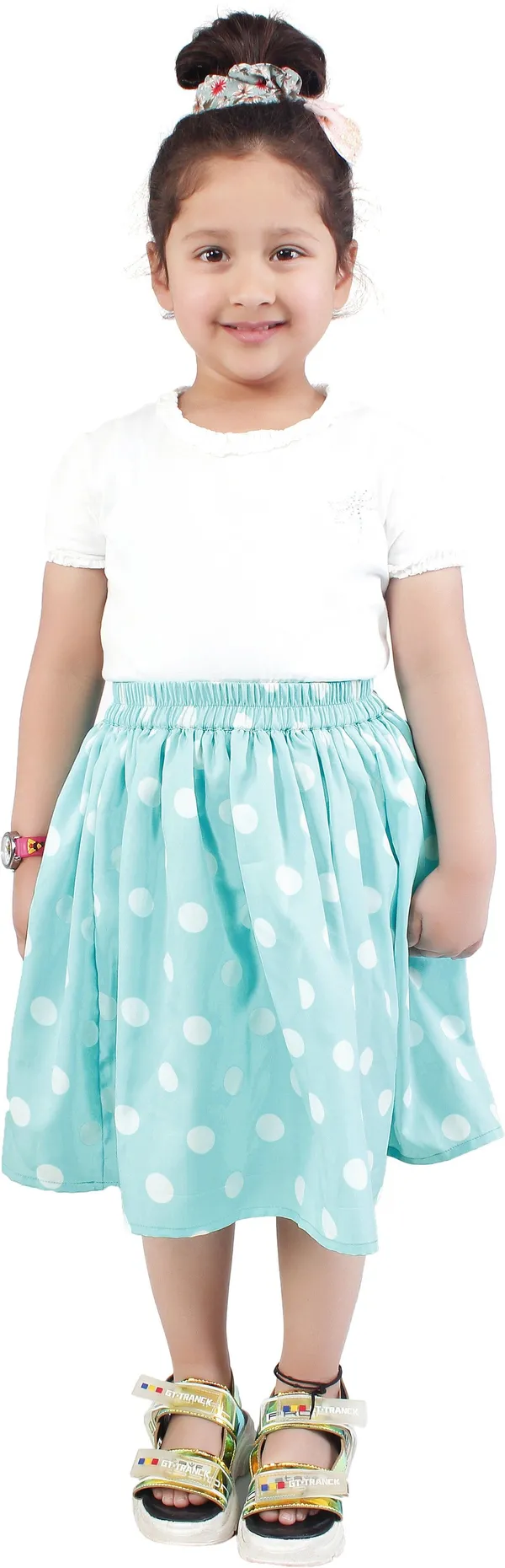 Sea_Green_Crepe_Premium_Flared_Dress_For_Girls