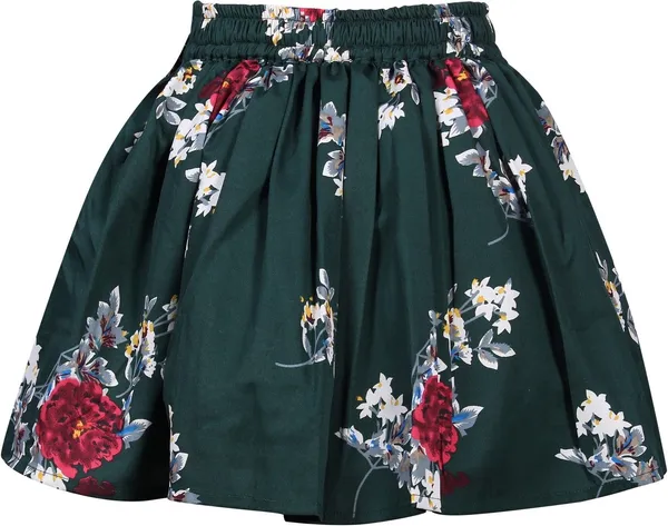 Dark_Green_Crepe_Premium_Pleated_Dress_For_Girls