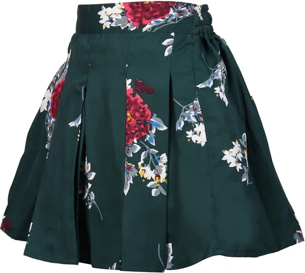 Dark_Green_Crepe_Premium_Pleated_Dress_For_Girls