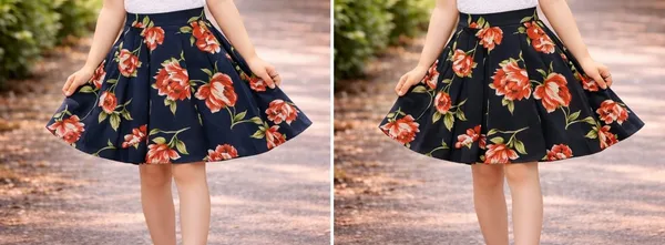 Klowvila_fashion_Kids_Polycrape_casual_Pack_of_2_Skirt