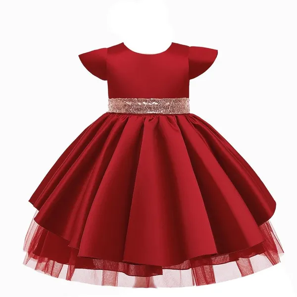 Maroon_Satin_Premium_Fit_And_Flare_Dress_For_Girls