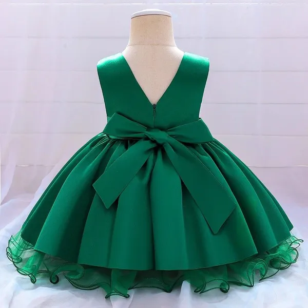 Bottle_Green_Satin_Premium_Fit_And_Flare_Dress_For_Girls