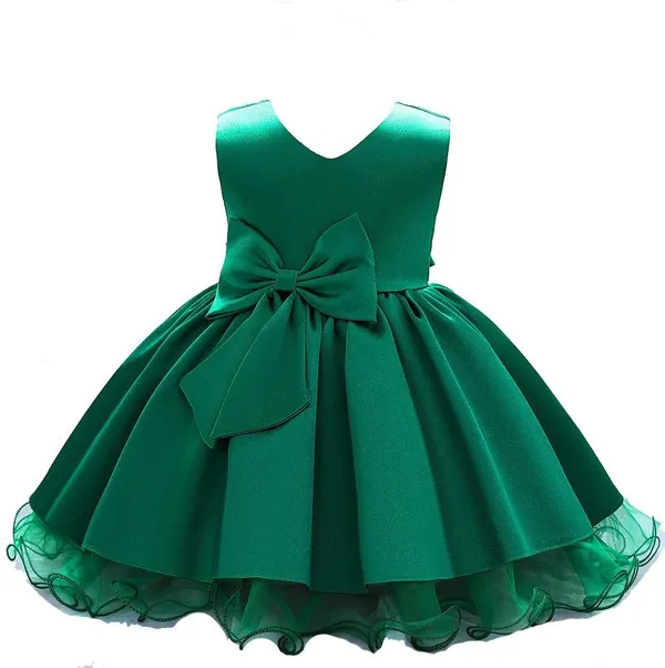 Bottle_Green_Satin_Premium_Fit_And_Flare_Dress_For_Girls