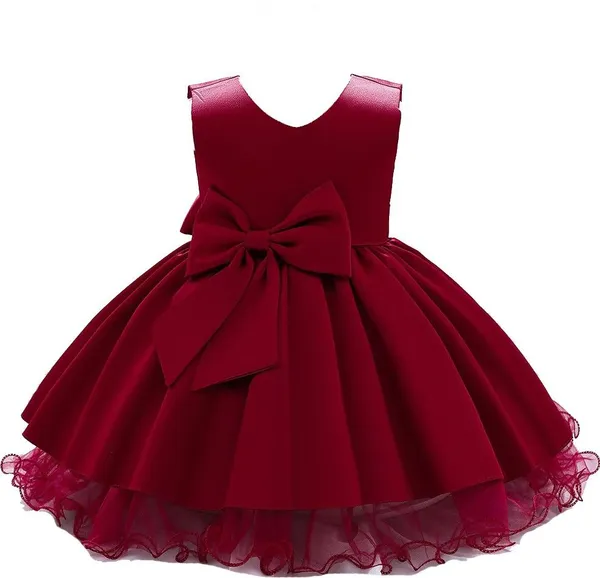 Maroon_Satin_Premium_Fit_And_Flare_Dress_For_Girls
