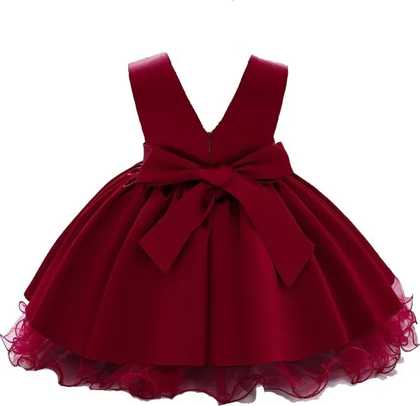 Maroon_Satin_Premium_Fit_And_Flare_Dress_For_Girls