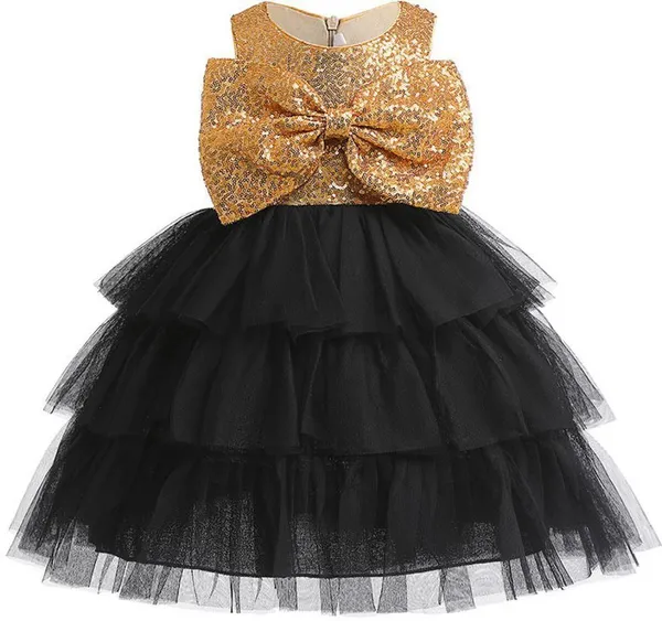 Black_And_Gold_Net_Premium_Layered_Dress_For_Girls