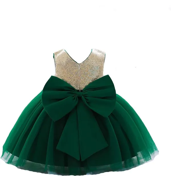 Bottle_Green_Net_Premium_Gown_Dress_For_Girls