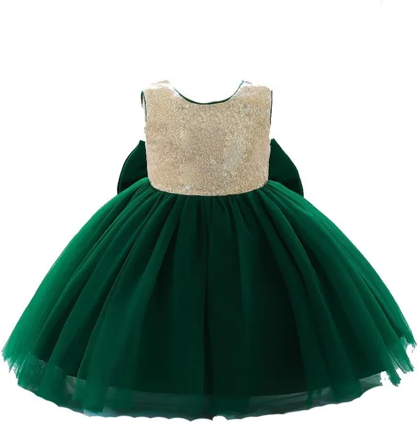 Bottle_Green_Net_Premium_Gown_Dress_For_Girls