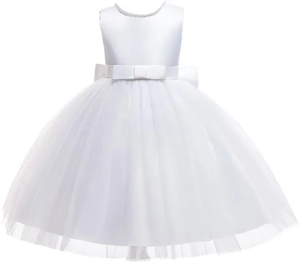 White_Net_Premium_Fit_And_Flare_Dress_For_Girls