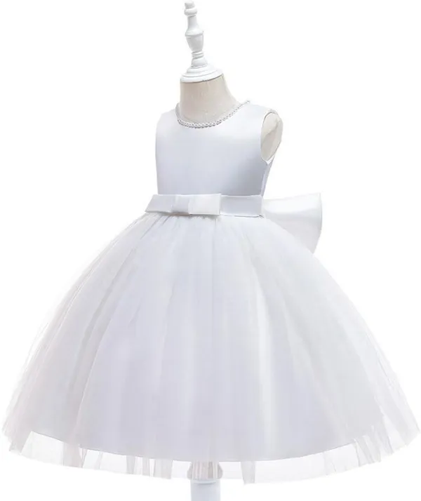 White_Net_Premium_Fit_And_Flare_Dress_For_Girls