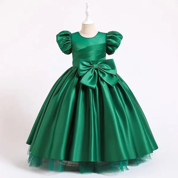 Bottle_Green_Net_Premium_Gown_Dress_For_Girls
