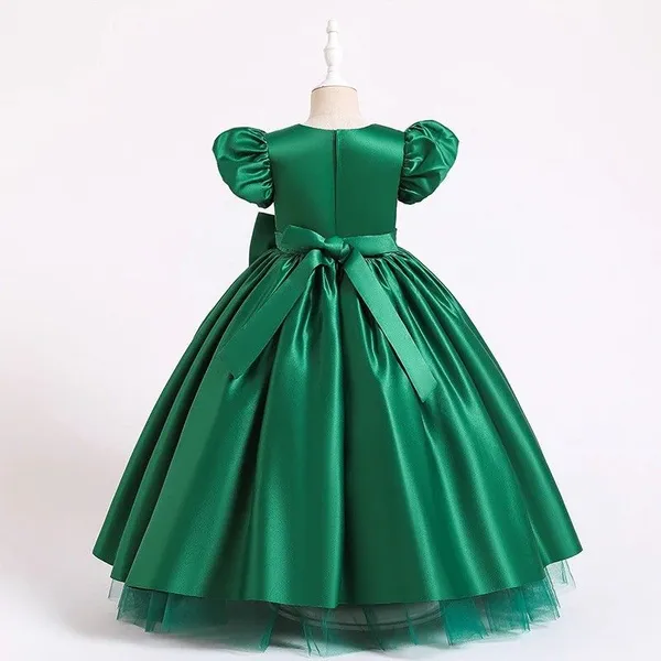 Bottle_Green_Net_Premium_Gown_Dress_For_Girls