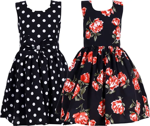 Black_Crepe_Premium_Fit_And_Flare_Dress_For_Girls_(Pack_Of_2)