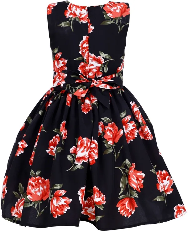 Black_Crepe_Premium_Fit_And_Flare_Dress_For_Girls_(Pack_Of_2)
