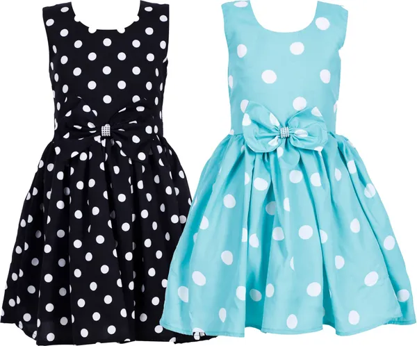 Black_And_Sea_Green_Crepe_Premium_Fit_And_Flare_Dress_For_Girls_(Pack_Of_2)
