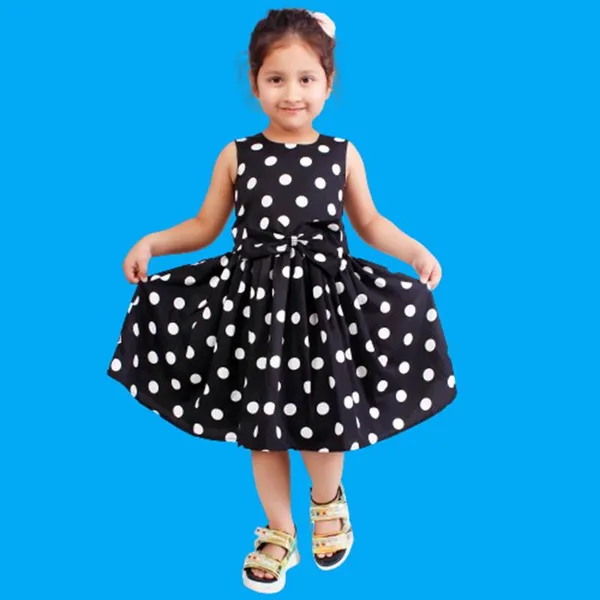 Black_And_Peach_Crepe_Premium_Fit_And_Flare_Dress_For_Girls_(Pack_Of_2)