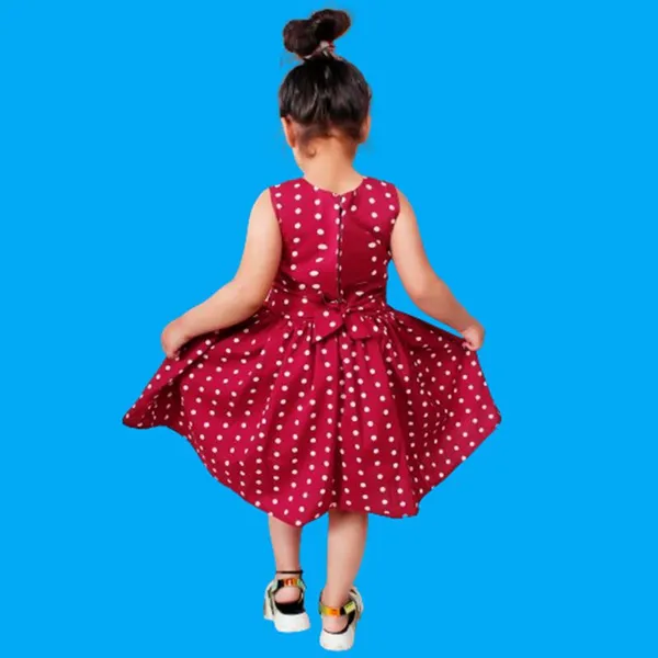 Maroon_Crepe_Premium_Fit_And_Flare_Dress_For_Girls
