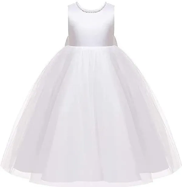 White_Satin_Premium_Gown_Dress_For_Girls