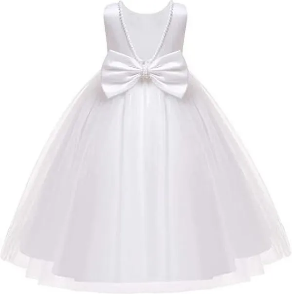 White_Satin_Premium_Gown_Dress_For_Girls