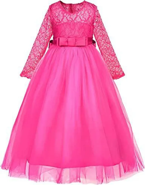 Magenta_Satin_Premium_Gown_Dress_For_Girls
