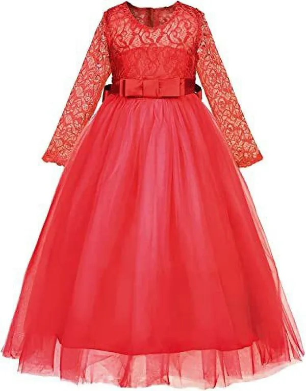 Red_Satin_Premium_Gown_Dress_For_Girls