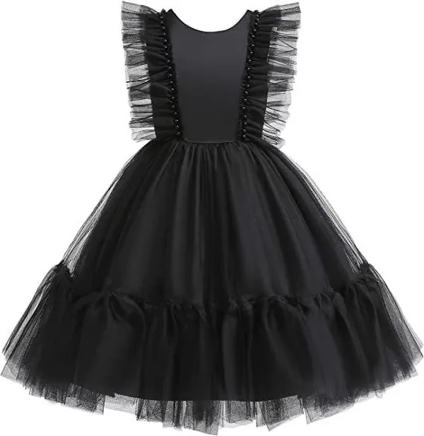 Black_Satin_Premium_Fit_And_Flare_Dress_For_Girls