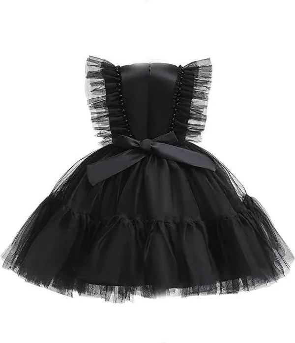 Black_Satin_Premium_Fit_And_Flare_Dress_For_Girls