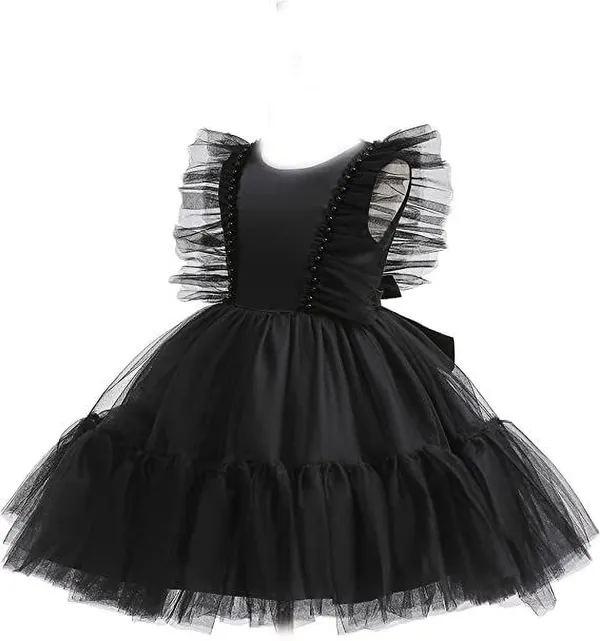 Black_Satin_Premium_Fit_And_Flare_Dress_For_Girls