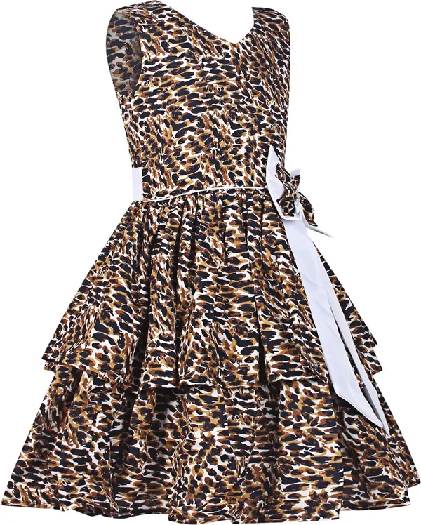Tiger_Print_Crepe_Premium_Fit_And_Flare_Dress_For_Girls