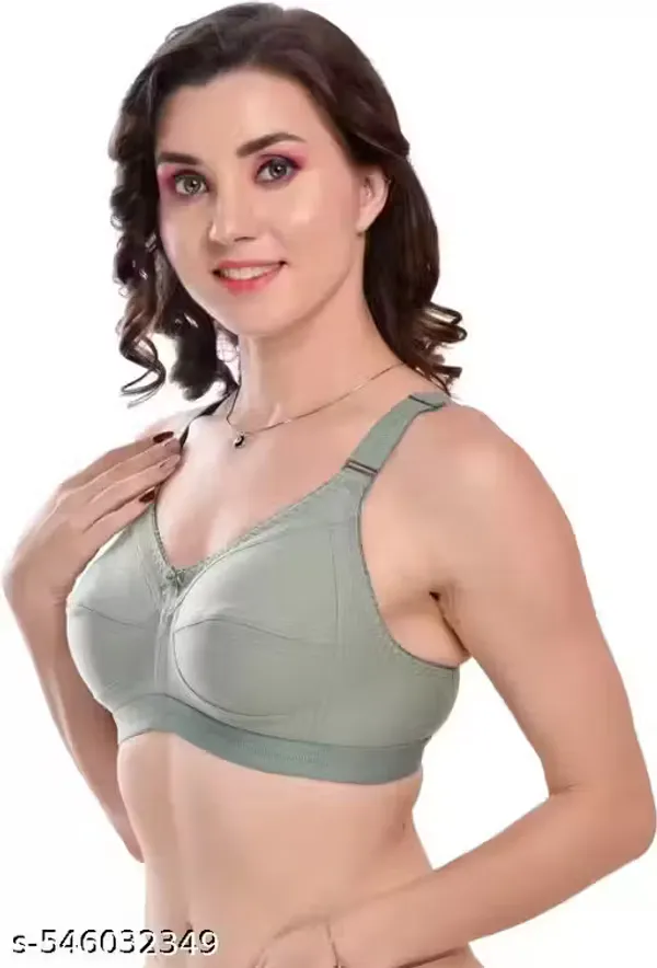 Klowila_Fashion__Women's_Cotton_Blend_Minimizer_C_Cup_Non-Padded_Heavy_Bust_Full_Coverage_Non-Wired_Seamless_T-Shirt_Bra_Combo_Pack_of_3
